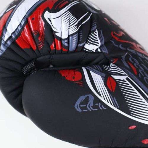 Pánské boxerské rukavice GroundGame "Samurai" černé 21BOXGLOSAM10