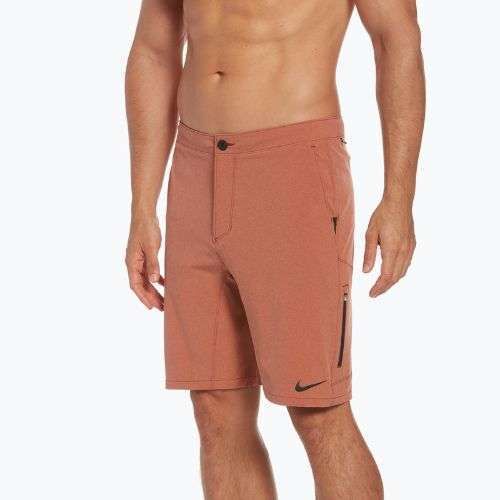 Pánské plavecké šortky Nike Flow 9' Hybrid orange NESSC515