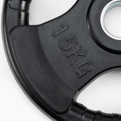 Pogumované litinové závaží XTREXO černé RW15 15 kg