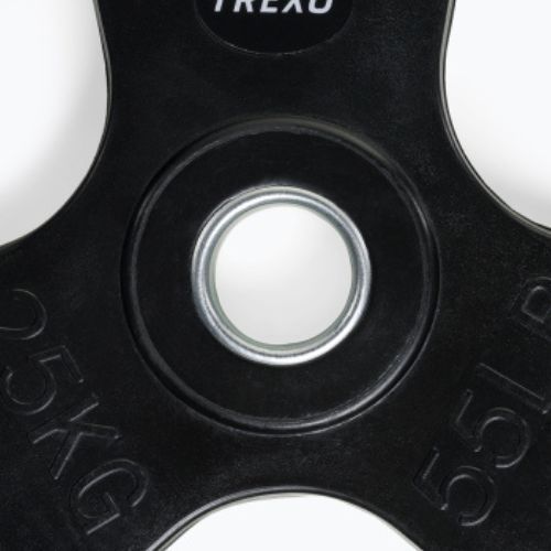 Pogumované litinové závaží XTREXO černé RW25 25 kg