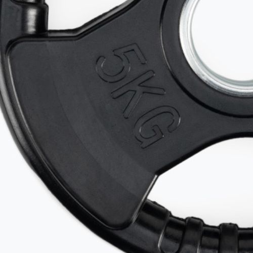 Pogumované litinové závaží XTREXO černé RW5 5 kg