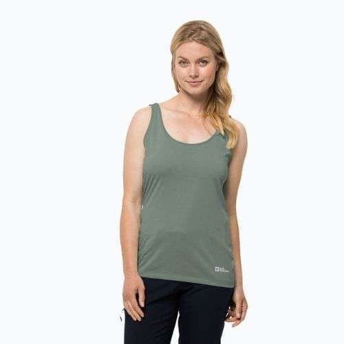 Dámské trekingové tričko Jack Wolfskin Pack & Go Tank zelené 1807283