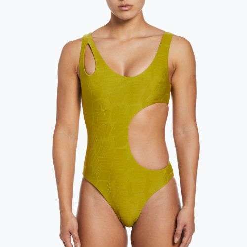 Dámské jednodílné plavky Nike Block Texture gold NESSD288-314