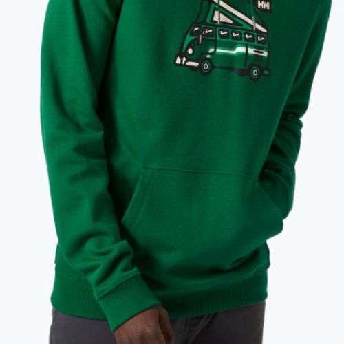 Pánská trekingová mikina Helly Hansen F2F Organic Cotton Hoodie malachite