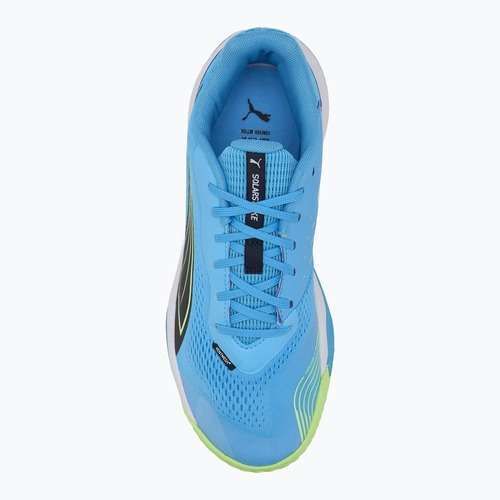 Pánské sálové boty PUMA Solarstrike III luminous blue/club navy/fizzy apple