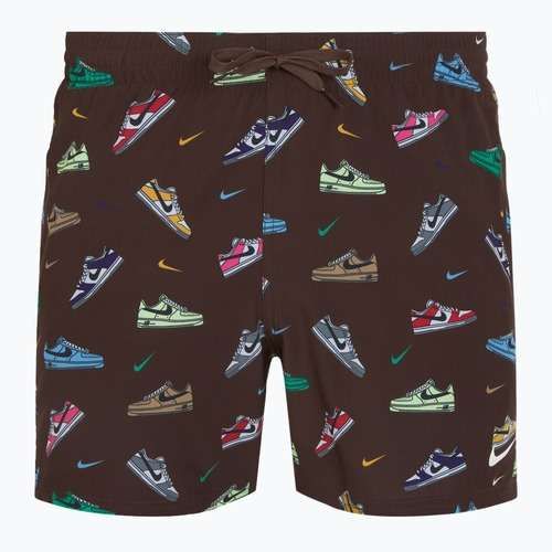 Pánské plavecké šortky Nike Multi Print 5" Volley baroque brown