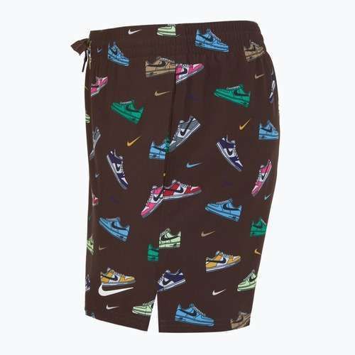 Pánské plavecké šortky Nike Multi Print 5" Volley baroque brown