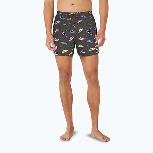 Pánské plavecké šortky Nike Multi Print 5" Volley baroque brown