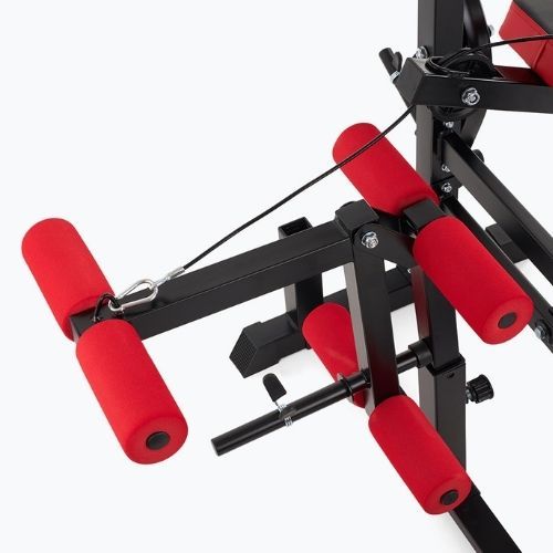 Posilovací lavice XTREXO BenchFit Max se stojanem a bicepsovým pultem black