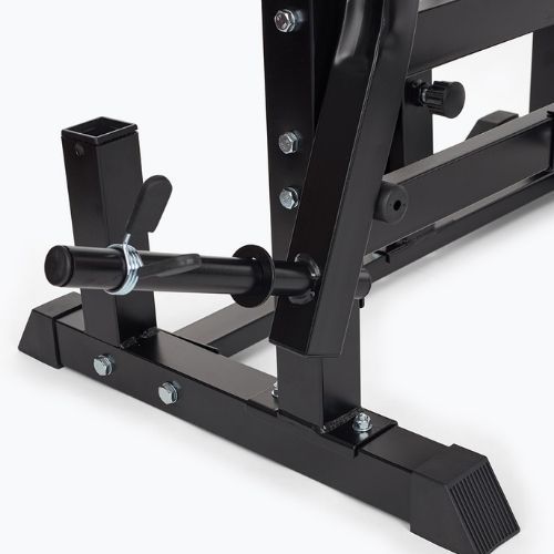 Posilovací lavice XTREXO BenchFit Max se stojanem a bicepsovým pultem black