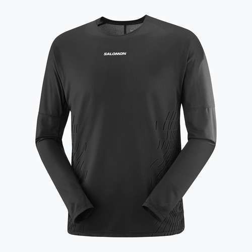 Pánské běžecké tričko Longsleeve Salomon Sense Aero GFX deep black