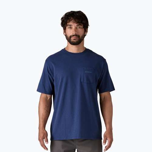 Pánské tričko Patagonia Boardshort Logo Pocket Responsibili clement blue