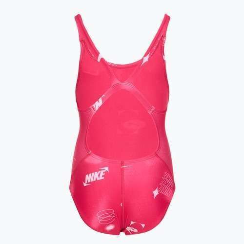 Dětské jednodílné plavky Nike Hydrastrong Fastback rush pink