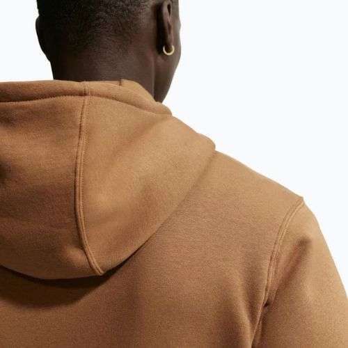 Pánská mikina Nike Club Pullover Hoodie ale brown/ale brown/white