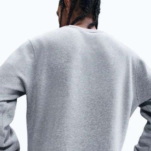 Pánská mikina Nike Sportswear Club Graphic Fleece Crew dark grey heather/white