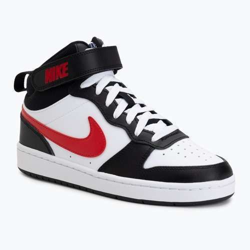 Boty Nike Court Borough Mid 2 white/white/black/university red