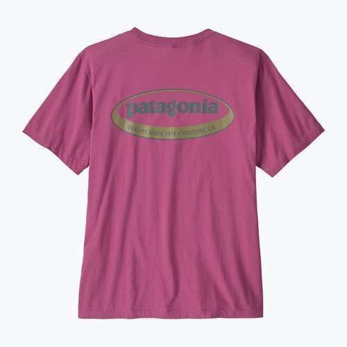 Pánské tričko Patagonia '95 Oval Logo faded magenta