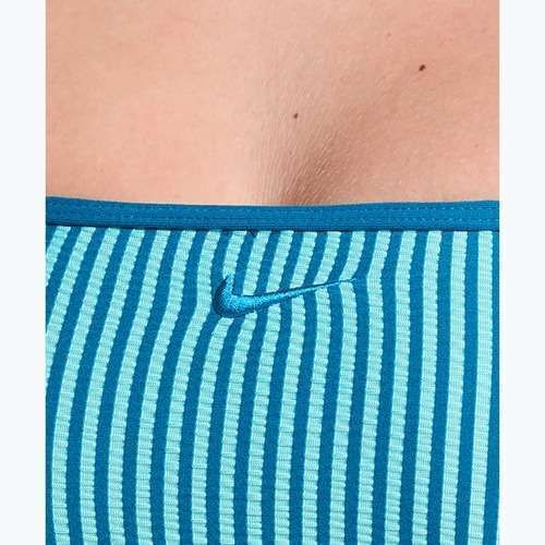 Horní díl plavek Nike Ripple Texture Bralette Classic Bikini bleached turquoise