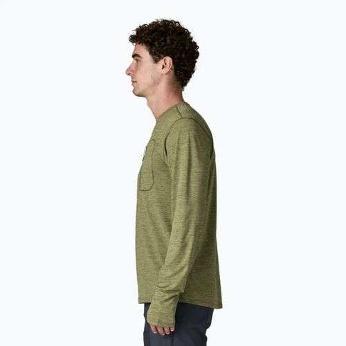 Pánské tričko Longsleeve Patagonia Capilene Cool Sun caper green/buckhorn green x-dye