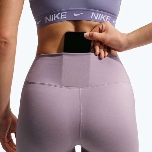 Dámské tréninkové legíny Nike One High-Waisted 7/8 light violet ore/white