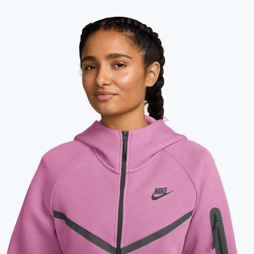 Dámská mikina Nike Sportswear Tech Fleece Windrunner light magenta/black