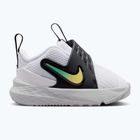 Dětské boty Nike Team Hustle D 12 white/black/clear emerald/topaz gold