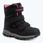 Dětské sněhule KangaROOS K-Robi KTX jet black/daisy pink