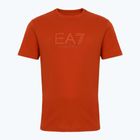 Pánské tričko EA7 Emporio Armani Visibility Cotton Crew rooibos tea