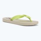 Dámské žabky Tommy Jeans Logo Summer white clay/lime essence