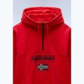 Pánská mikina Napapijri Burgee Half Zip Hooded 2.0 red goji 7