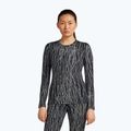 Dámské trekkingové triko Longsleeve Icebreaker Merino 260 Tech Vertex Crewe Delta Lines AOP black/snow/j