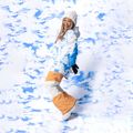 Dámská snowboardová bunda ROXY Chloe Kim azure blue clouds 12