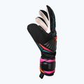 Brankářské rukavice Reusch Attrakt Solid black/aqua blue/shocking orange 4
