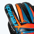 Brankářské rukavice Reusch Attrakt Solid black/aqua blue/shocking orange 6
