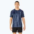 Pánské běžecké tričko ASICS Road All Over Print Top blue expanse/midnight
