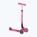 Dětská tříkolová koloběžka Globber Primo Foldable Lights fuchsia