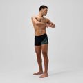 Pánské plavecké boxerky Speedo Medley Logo Aquashort black/alfalfa green 2