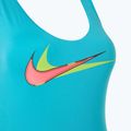 Dámské jednodílné plavky  Nike Multi Logo Crossback dusty cactus 3