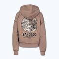 Dámská mikina Pitbull Skull Surf Hooded Zip chocolate mousse 8