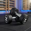Pogumovaná litinová činka XTREXO Pro 16 kg black 3