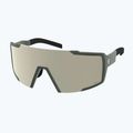 Sluneční brýle SCOTT Shield khaki green/amp white chrome