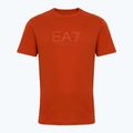 Pánské tričko EA7 Emporio Armani Visibility Cotton Crew rooibos tea