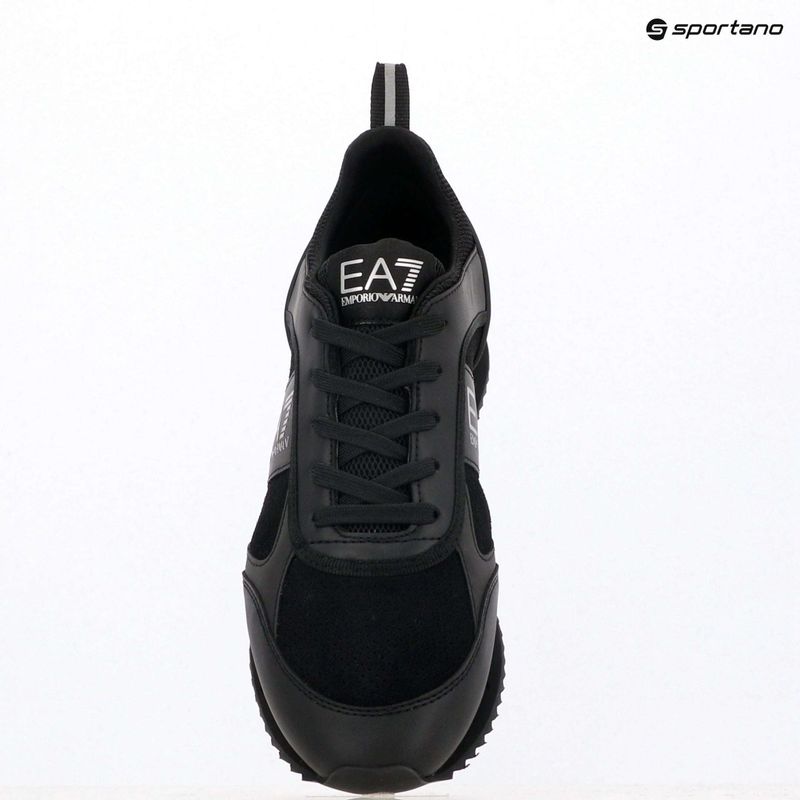 Boty EA7 Emporio Armani Black & White Suede triple black micropunch 11