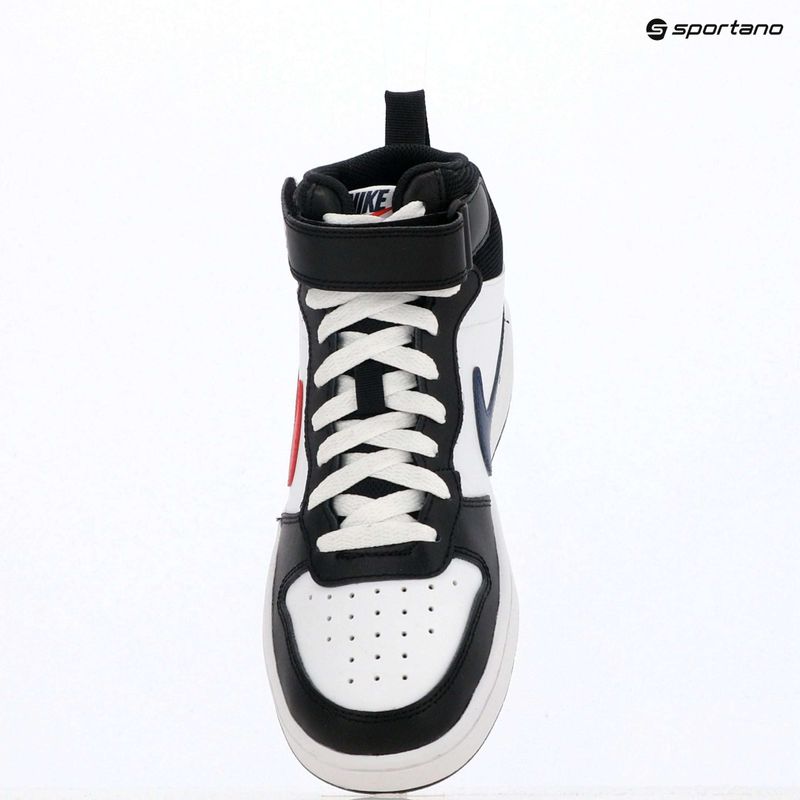 Boty Nike Court Borough Mid 2 white/white/black/university red 10