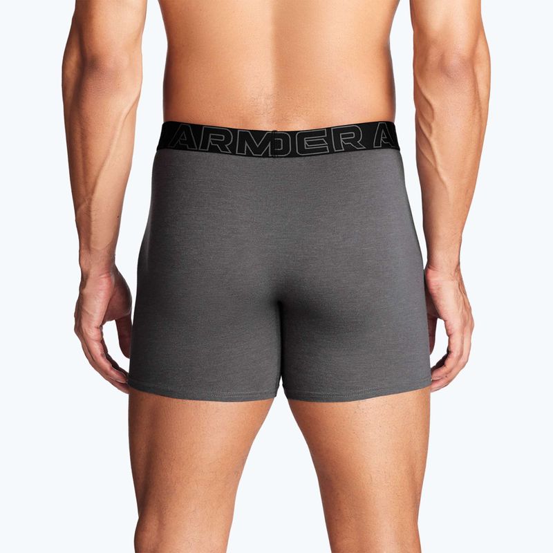 Pánské boxerky Under Armour Perf Cotton 6" 3 ks carbon black/galaxy black 12