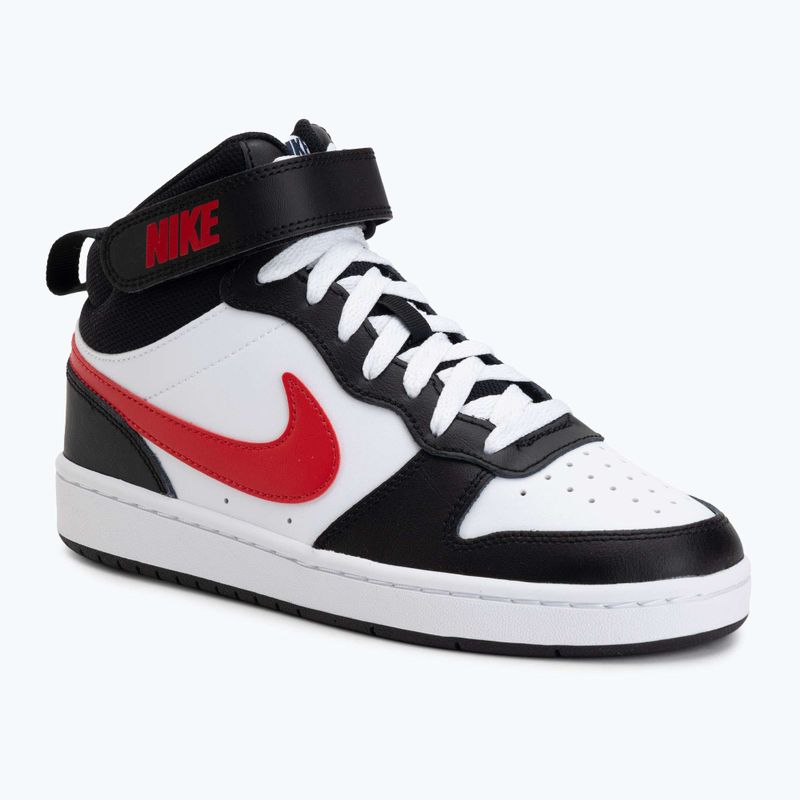 Boty Nike Court Borough Mid 2 white/white/black/university red