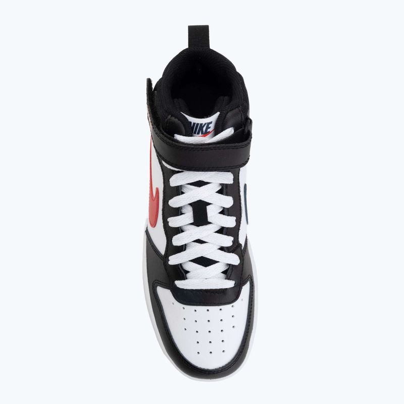 Boty Nike Court Borough Mid 2 white/white/black/university red 5