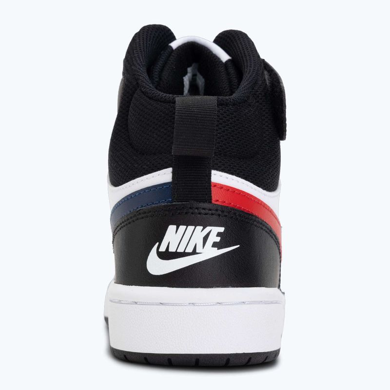 Boty Nike Court Borough Mid 2 white/white/black/university red 6