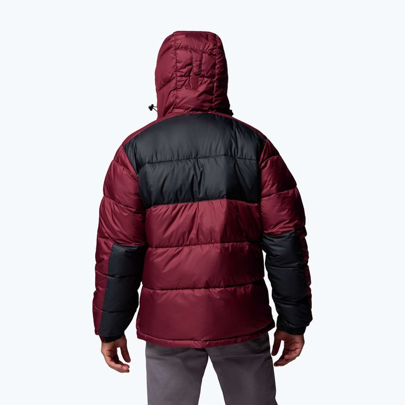 Pánská zateplená bunda Columbia Pike Lake II Hooded rich wine/black 3