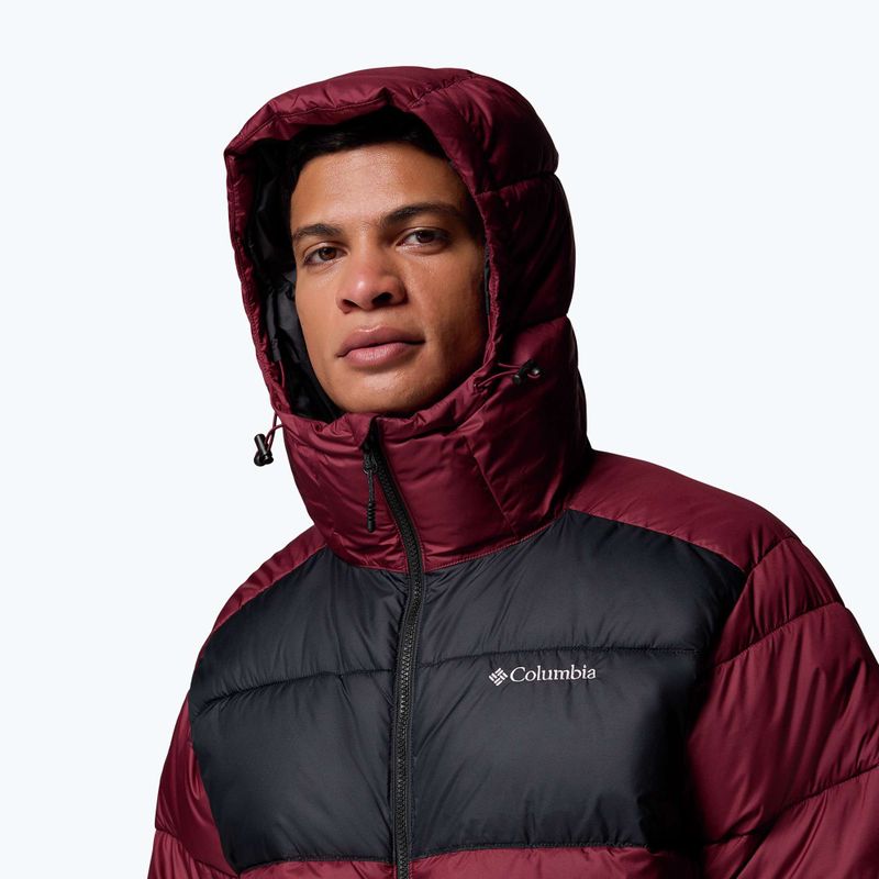 Pánská zateplená bunda Columbia Pike Lake II Hooded rich wine/black 6